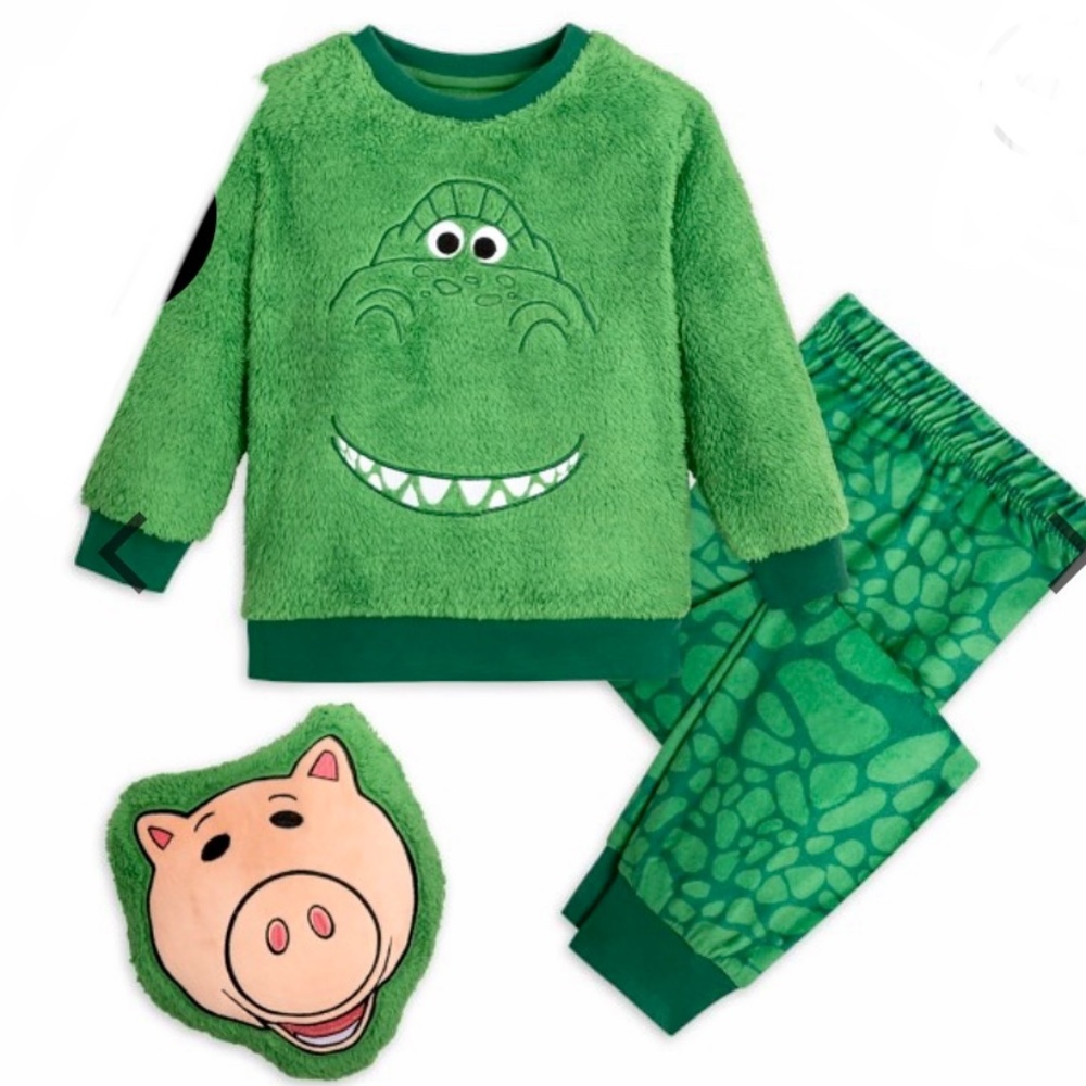 Disney Toy Story Costume PJ And Pillow Set T-rex and Piggy